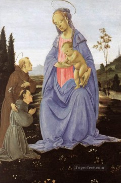  Pino Canvas - Madonna with Child St Anthony of Padua and a Friar before 1480 Christian Filippino Lippi